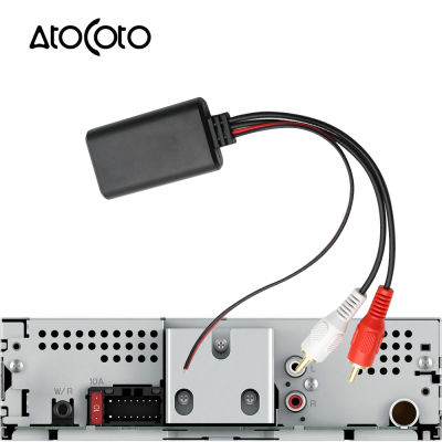 Universal Bluetooth AUX Receiver Module 2 RCA Cable Adapter รถวิทยุสเตอริโอไร้สายอินพุตเสียงเล่นเพลงสำหรับรถบรรทุก Auto