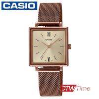 CASIO Standard นาฬิกาข้อมือผู้หญิง สายสแตนเลส รุ่น LTP-E155MR-9BDF (สีโรสโกลด์)