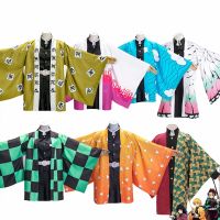 （NEW） Demon Slayer Kimetsu No Yaiba Kochou Shinobu Kamado Tanjirou คอสเพลย์ Cape Tomioka Giyuu Agatsuma Zenitsu เสื้อคลุมกิโมโนลำลอง