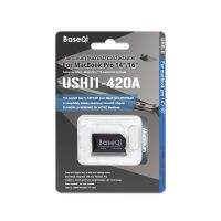 BaseQi การ์ดรีดเดอร์ SD อะแดปเตอร์สำหรับแม็กบุ๊กโพรจอเรติน่า14/16นิ้วไมโคร SD/บัตร TF ไดรฟ์ซ่อนทำจากอะลูมิเนียม