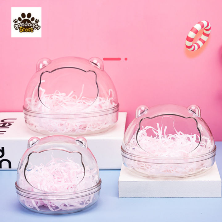 multipurpose-pet-transparent-bathroom-cartoon-shape-detachable-anti-splash-observation-bathtub-toilet-for-hamster-small-animals