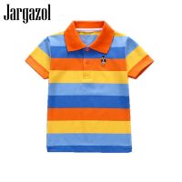 Tee Shirt Boys Short Sleeve Polo Shirt Kids Clothes Color Stripes Turn-down Collar Girls Sport Tops Vetement Enfant Fille Towels