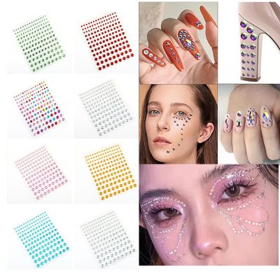 hot【DT】 Glitter Face Jewelry Sticker Jewels Eyes Eyeliner Makeup Temporary Tattoos Rhinestones Bady Tools