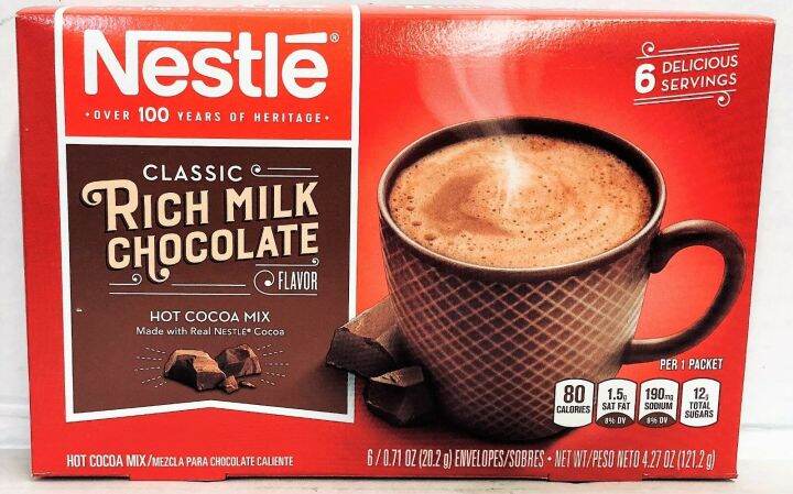 Nestlé Milk Chocolate Flavor Hot Cocoa Mix 8 Sachets Minuman Koko ...