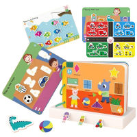 Enlightenment Quiet Book Early Childhood Education Cognitive Teaching Aids Child Concentration Educational Toys Tear and Pull Paste Book Stickers