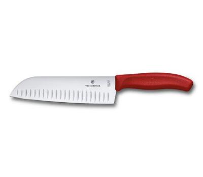 Victorinox มีดครัว Kitchen Knives - Swiss Classic Santoku Knife 17 cm, Red (6.8521.17B)