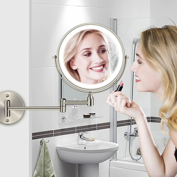 8in-chargeable-wall-mounted-vanity-bathroom-double-side-mirror-1x-10x-enlarge-led-amp-3color-temp-touch-screen-360-rotat