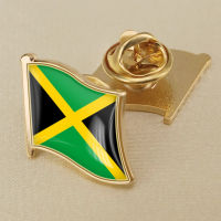 Jamaica Jamaica National Flag Crystal Resin Drop Badge Brooch Flag Badges of All Countries in the World All-metal Brooch Copper Brooch Collection