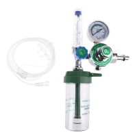 Buoy Oxygen Pressure Gauge Regulator CGA-540 with Dry Humidifier Bottle