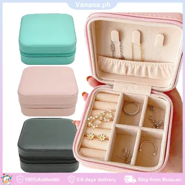 Portable Mini Jewelry Storage Box Travel Organizer Jewelry Case