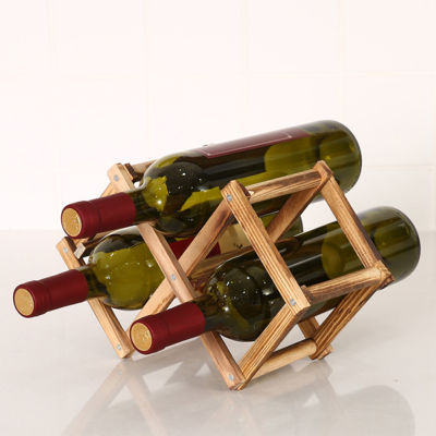 Wooden Wine Rack 3610 Bottle Holder Folding Drink Bottle Bar Display Shelf Home Wine Rack Holders Barware