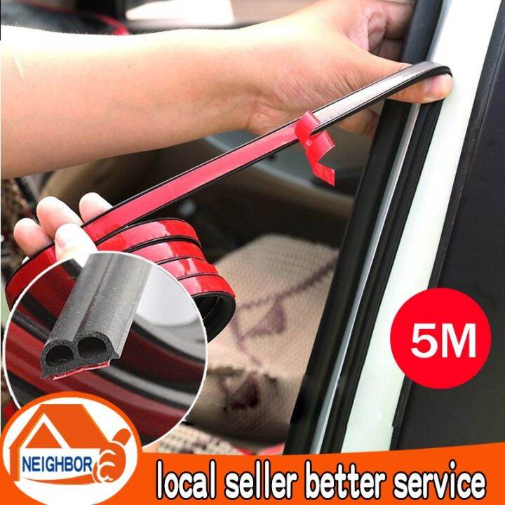 【In Stock】5 Meter Type B Car Silence Rubber Seal Strip Shape Soundproof ...