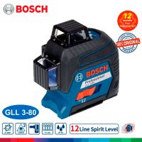 เครื่องวัดระดับ GLL3-80ด้วยเลเซอร์ BOSCH 12ระดับเส้นแดงเลเซอร์360เครื่องมือวัดเลเซอร์บลูทูธสำหรับของตกแต่งบ้าน