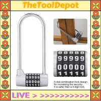 TheToolDepot ชุดกุญแจใส่รหัสกันขโมยจักรยาน,5กุญแจล็อครหัสตัวเลขขยายชุดเครื่องมืออุปกรณ์กีฬาบันไดรถมอเตอร์ไซด์