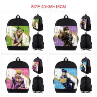 JoJos Bizarre Adventure Backpack Stationery Student Kids Large Capacity Breathable Waterproof Schoolbag For Men Women