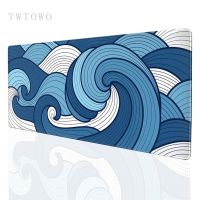 ◊№ Japanese Style Great Wave Blue Mouse Pad Gamer XL Large Home Mousepad XXL keyboard pad Natural Rubber PC Mice Pad Mouse Mat