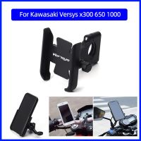 For Kawasaki Versys x300 650 1000(Versys x300 tourer)Motorcycle Mobile Phone Holder GPS Navigator Rear Mirror Handlebar Bracket