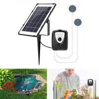 Solar Oxygen Pump Kit Solar Powered Oxygenator Water Pump Aerator With Oxygen Hoses For Pond Fish Tank Garden Outdoor Fishing