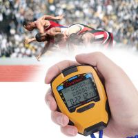 JJNP-Professional Stopwatch 3 Rows 100 Laps 1/1000 Seconds Digital Sport Counter Timer Professional Athletics Stopwatch