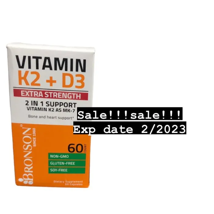 bronson k2 + d3 vitamin 2in1 60 capsul (J0A9) vitamin d3 1000iu vitamin d3 200 iu vitamin d3