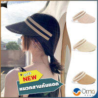 Orna หมวก​สานครึ่งหัว หมวกสานกันแดด สไตล์เกาหลี  Sun hat