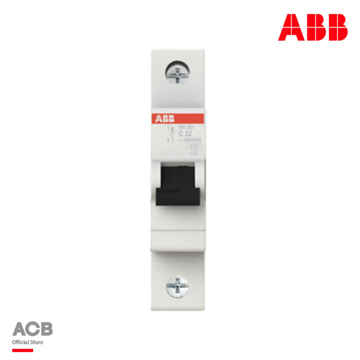 abb-sh201-c32-ลูกย่อยเซอร์กิตเบรกเกอร์-32-แอมป์-1-โพล-6ka-abb-system-m-pro-32a-mcb-mini-circuit-breaker1p-breaking-capacity-6-ka-สั่งซื้อได้ที่ร้าน-abb