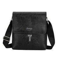 JEEP กระเป๋าสะพายไหล่ กระเป๋าเมสเซนเจอร์หนัง สำหรับผู้ชาย Messenger Bag PU Leather