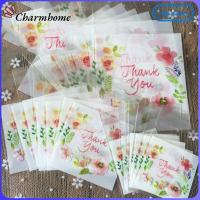 CHARMHOME 100pcs 4 Sizes ร้อน พลาสติก อุปกรณ์ปาร์ตี้ กาวในตัว ถุงขนม ขอบคุณ แพ็คเกจคุกกี้