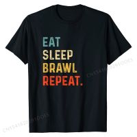 Eat Sleep Brawl Repeat Gamer T-Shirt Latest Casual T Shirts Cotton Men Tops Shirts Casual