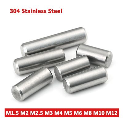 M1.5 M2 M2.5 M3 M4 M5 M6 M8 M10 M12 Cylindrical Pin Locating Dowel A2 304 Stainless Steel Fixed Shaft Solid Rod Length 6mm 100mm