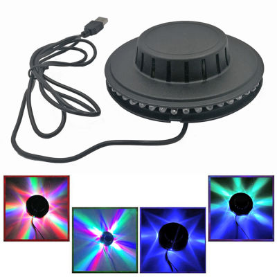 5W USB Mini Disco Lamp 48LED RGB Home Party Disco Lights Stage Backlight Wall Decor Flash Lights Color Beam Music Lamp