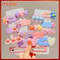 MUBAI 8Pcs หวานหวานแหววว คลิปผมรัก คลิปหน้าม้าแบบหนีบ น่ารักน่ารักๆ อุปกรณ์เสริมผม แฟชั่นสำหรับผู้หญิง สีลูกอมสี Barrettes บาร์เร็ตต์ สาวๆ