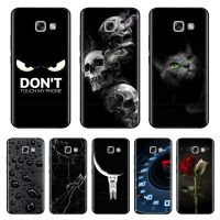 ✜✚ For Samsung Galaxy A3 2017 Case Silicon Soft Black Case FOR Samsung A7 A5 A3 2017 Case Cute Printed TPU Bumper Phone Cover