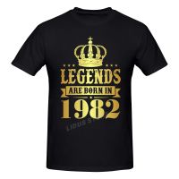 Legends Are Born In 1982 40 Years For 40Th Birthday Gift T-Shirt Harajuku Streetwear 100% Cotton Graphics Tshirt S Tee Top