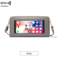 Small shoulder bag touch screen phone bag rfid wallet female mini crossbody money bag leather messenger bag credit card holder