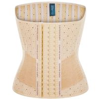 AB4B Torso Latex Waist Trainer Corset Body Shapewear Women 25 Steel Bone Colombian Girdles Waist Cincher Slimming Belly Sheath