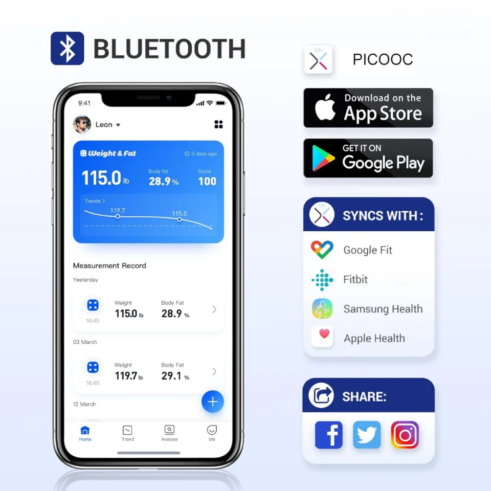 Connect your apps to PICOOC smart scale 