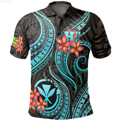 【high quality】  Blue Hawaiian Polo Shirt 3d Printed Polo Shirt Leelawadee 01