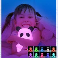 Led 13-Color panda Led Pat Light Childrens Night Light Usb Charging Rgb Color-changing Night Light Interior Decoration