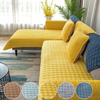 หนาผ้าลูกฟูกโซฟาครอบคลุม Slipcovers โซฟาผ้าขนหนูสากลลื่นที่นอนปกสำหรับห้องนั่งเล่นตกแต่ง Capa De โซฟา