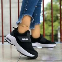 Sneakers Women Shoes Casual Solid Color Sport Wedges Chaussure Femme Ladies Vulcanized Shoes Mesh Platform Shoes for Women