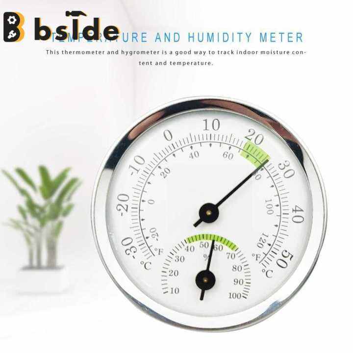 Bside termometer jam portabel dinding, dalam dan luar ruangan mekanik