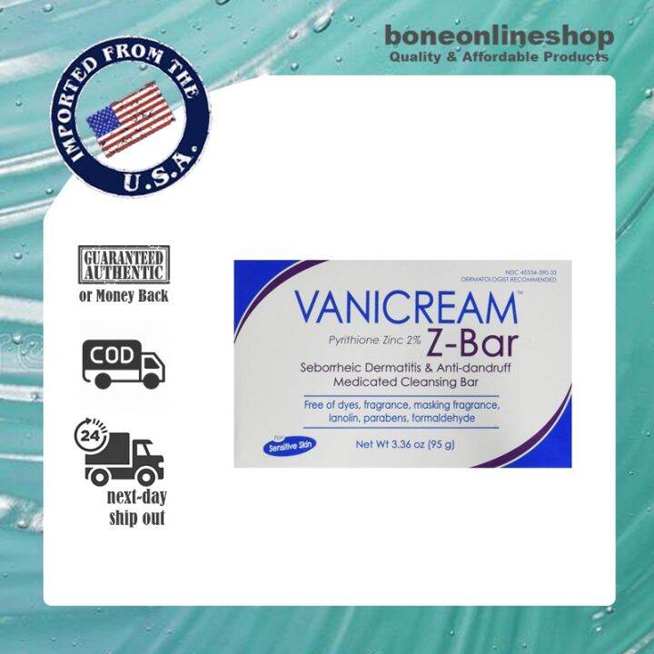 Vanicream ZBar Medicated Cleansing Bar for Sensitive Skin Maximum OTC Strength Lazada PH