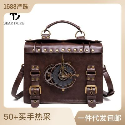 Guangzhou Foreign Trade Bag Womens 2023 New Womens Bag European And American Punk Industrial Retro Style Womens One Shoulder Crossbody Bag