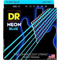 สายกีต้าร์ไฟฟ้าเคลือบเรืองแสงสีฟ้า DR Strings รุ่น  NEON™ BLUE Electric Guitar  Medium