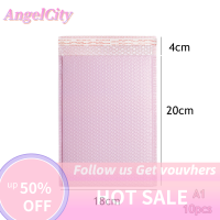 ?AngelCity ถุงส่งไปรษณีย์แบบฟองสีม่วง10ชิ้นซองปิดผนึกด้วยตัวเองบรรจุภัณฑ์สำหรับจัดส่งสินค้ากันตกของขวัญที่ทนทาน