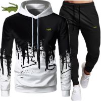 Cartelo Mens Fashion Jogger Sportswear Casual Sweatershirts Sweatpants Streetwear Pullover Printing Plush Sports Suit Men Sets