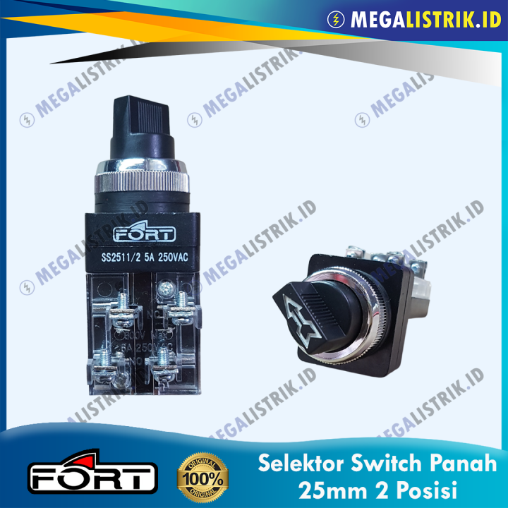 FORT SELEKTOR PANAH 25MM 2 POSISI / SELECTOR SWITCH STAY PUT 25 MM ...