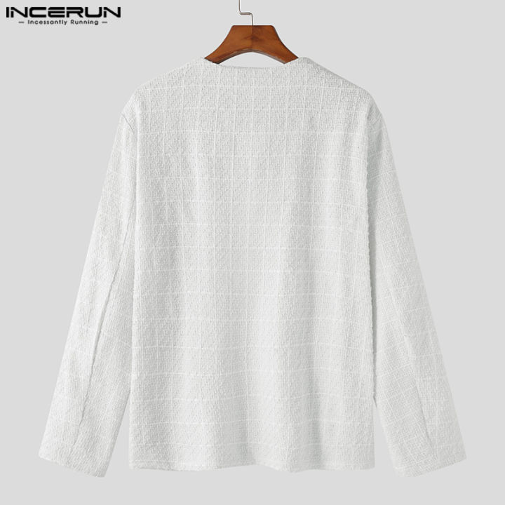 incerun-เสื้อแจ็คเก็ตบุรุษกระดุมแถวเดียวสำนักงานอย่างเป็นทางการทนกว่าเสื้อลำลองเสื้อ-สไตล์เกาหลี