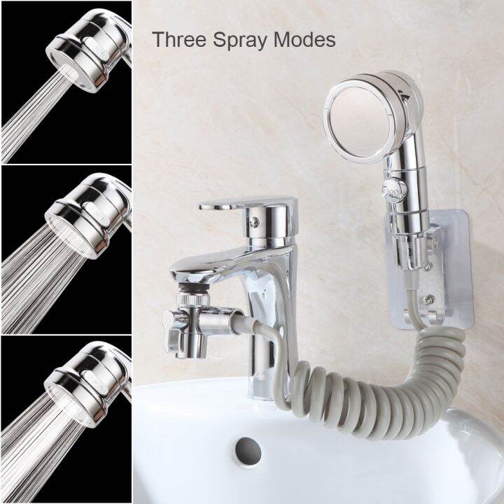 Sink Faucet Sprayer Attachment Extension Shower Head Set 3 Modes